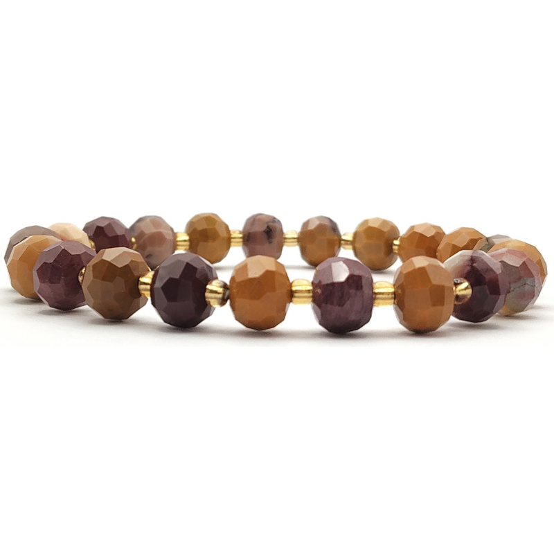 Mookaite Stacked Cutting Bracelet