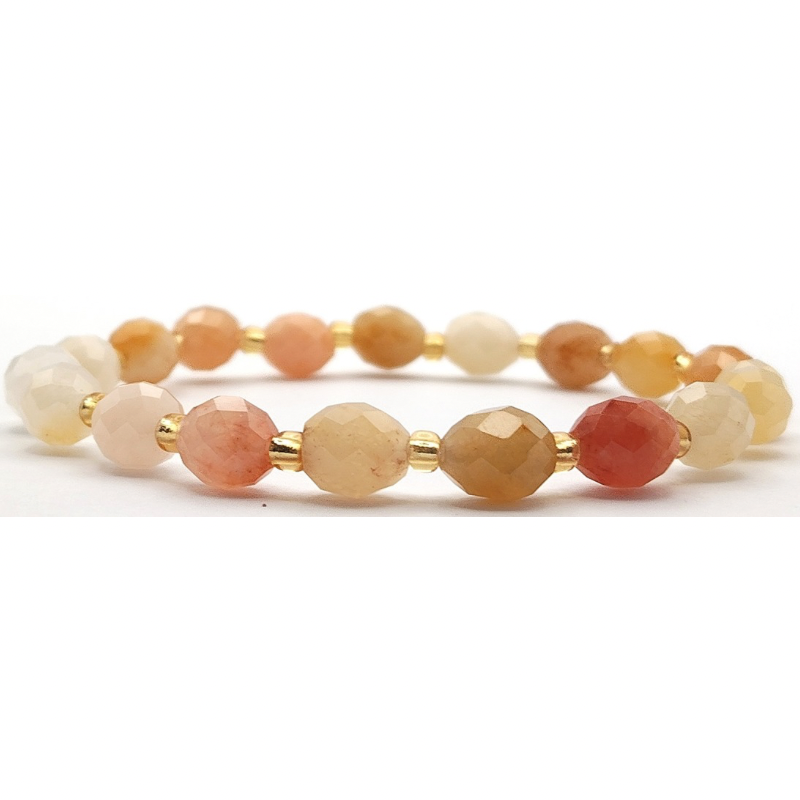 Quartzose Jade Rice Shape Bracelet