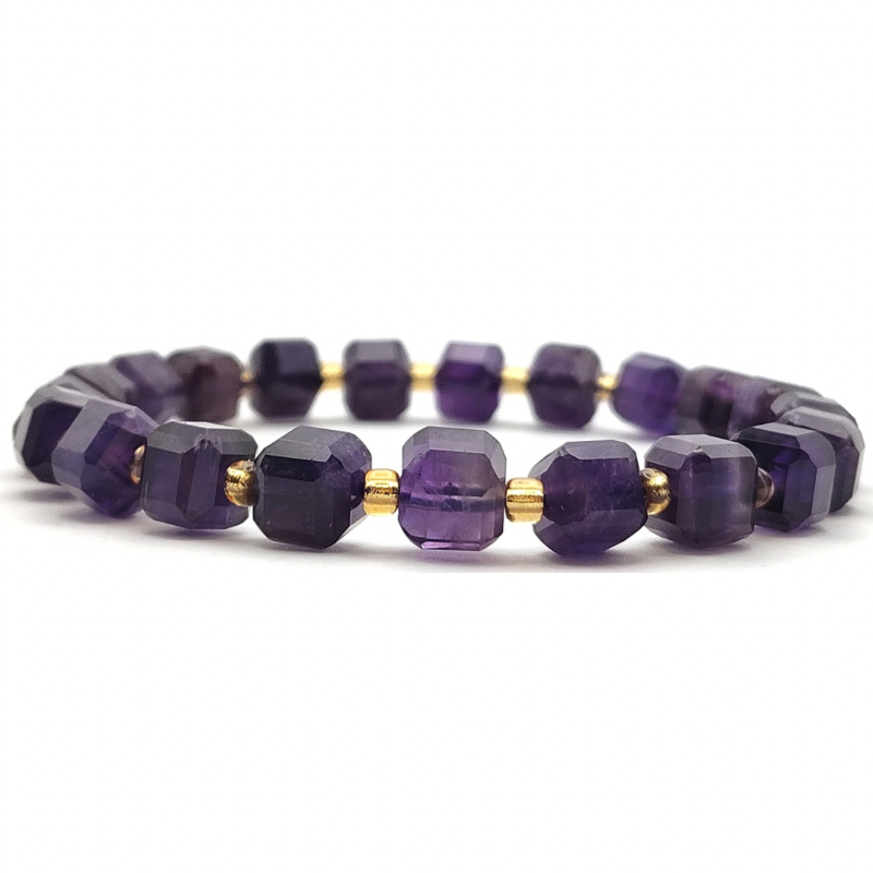 Amethyst Cube Bracelet