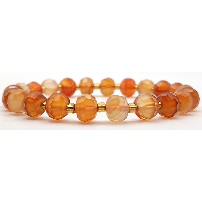 Orange Agate Stacked Cutting Bracelet