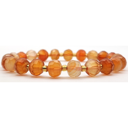 Orange Agate Stacked Cutting Bracelet