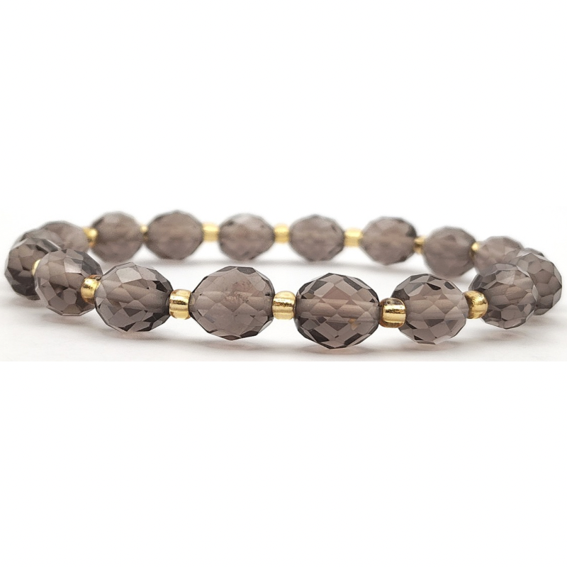 Iced Obsidian Rice Shape Bracelet