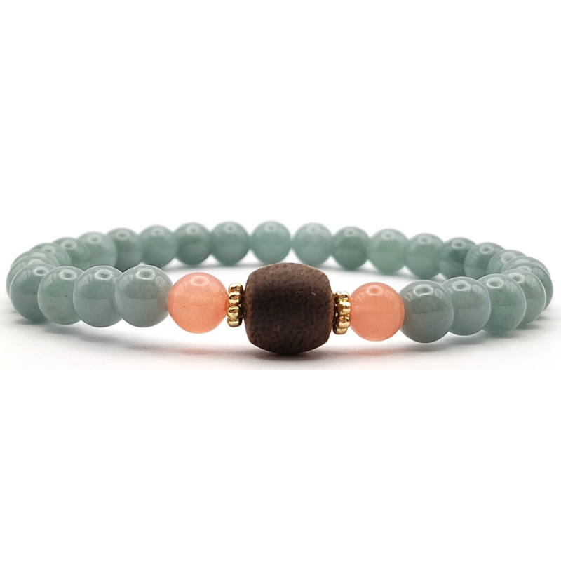 Guatemalan Jade With Agarwood  Design Bracelet