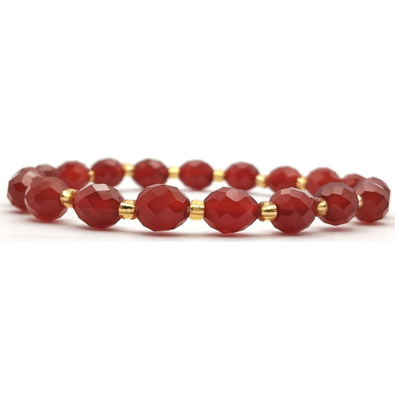 Red Agate Rice Shape Bracelet