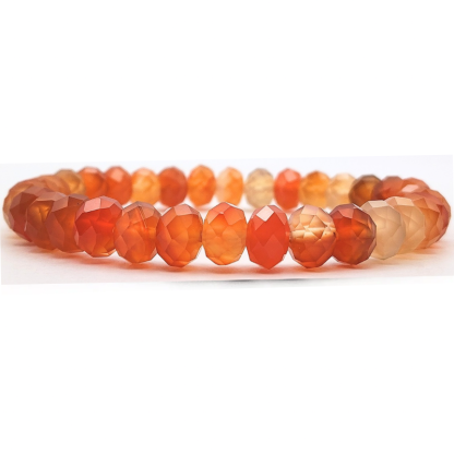 Orange Agate Stacked Cutting Bracelet