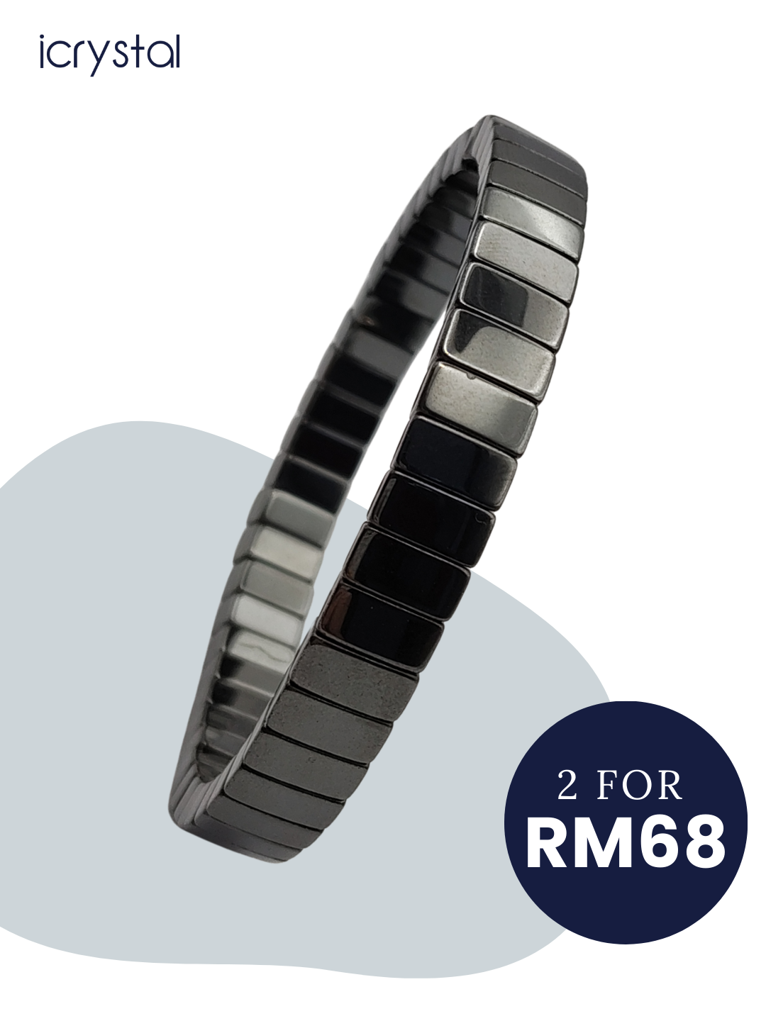 Hermatite Rectangle Flat Bracelet