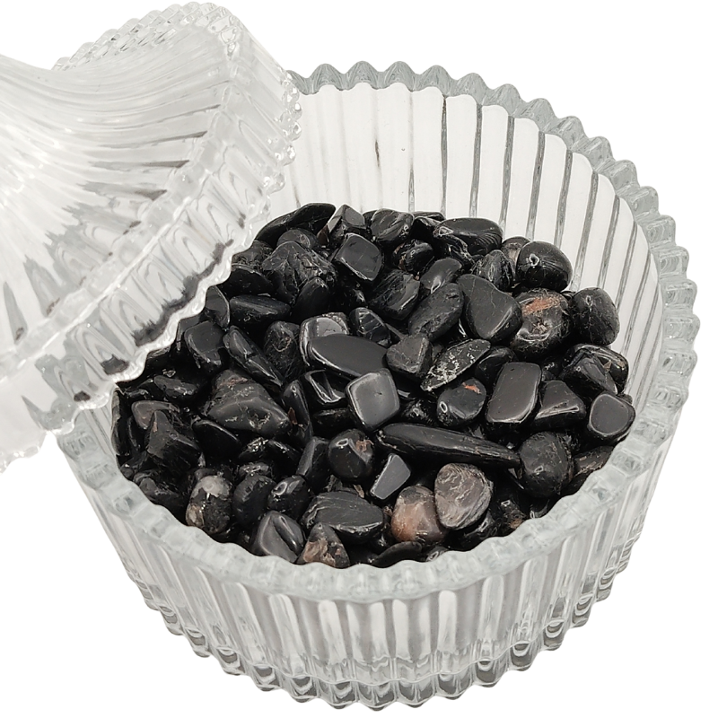 Crystal Canister + Black Tourmaline Chip