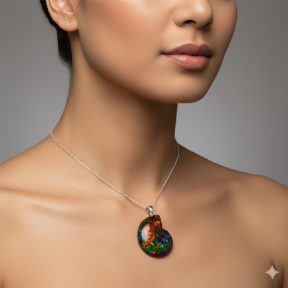 Canada Ammolite Shell Shape Stitching Pendant