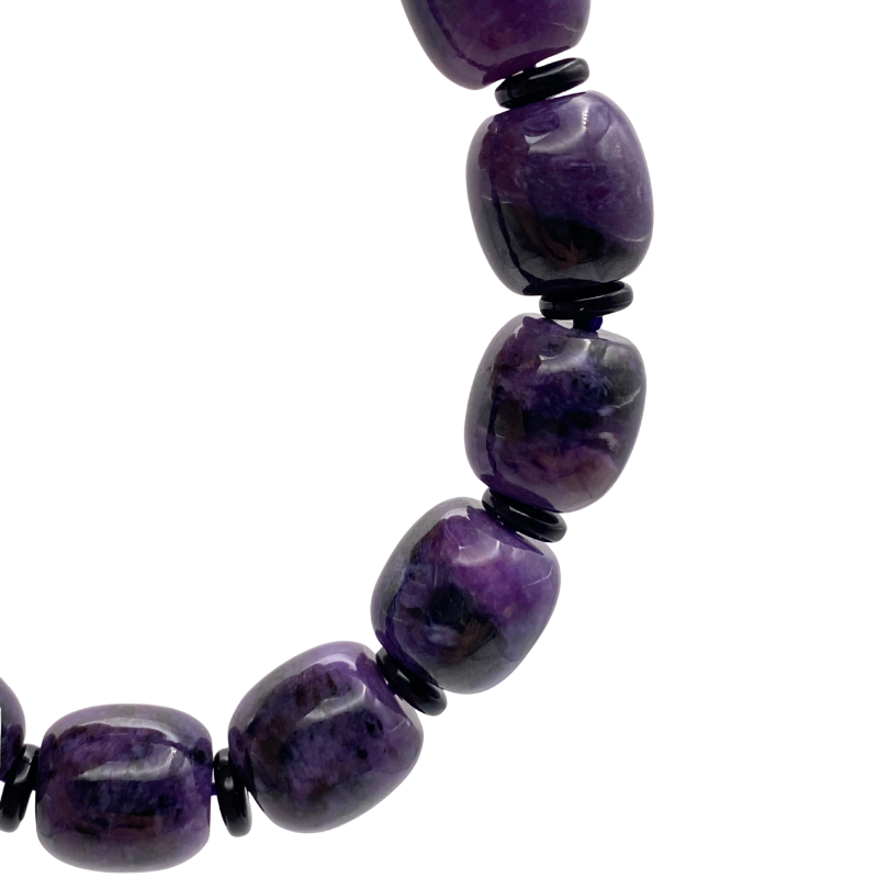 Charoite Barrel Shape Bracelet