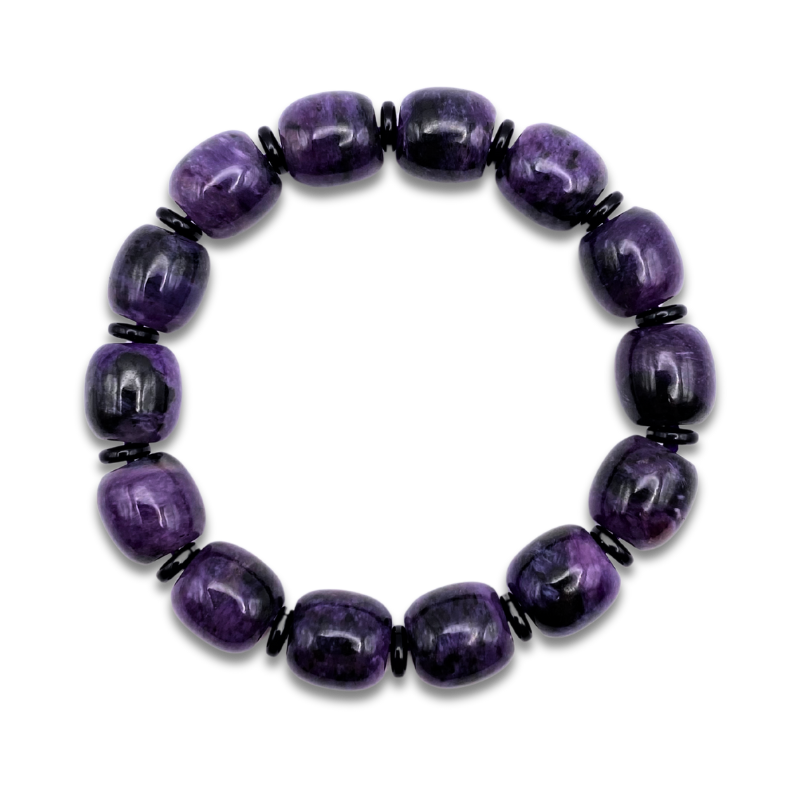 Charoite Barrel Shape Bracelet