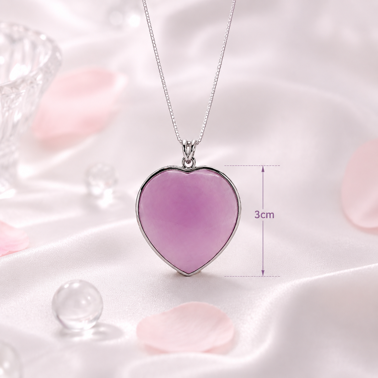 Kunzite Heart Shape Pendant