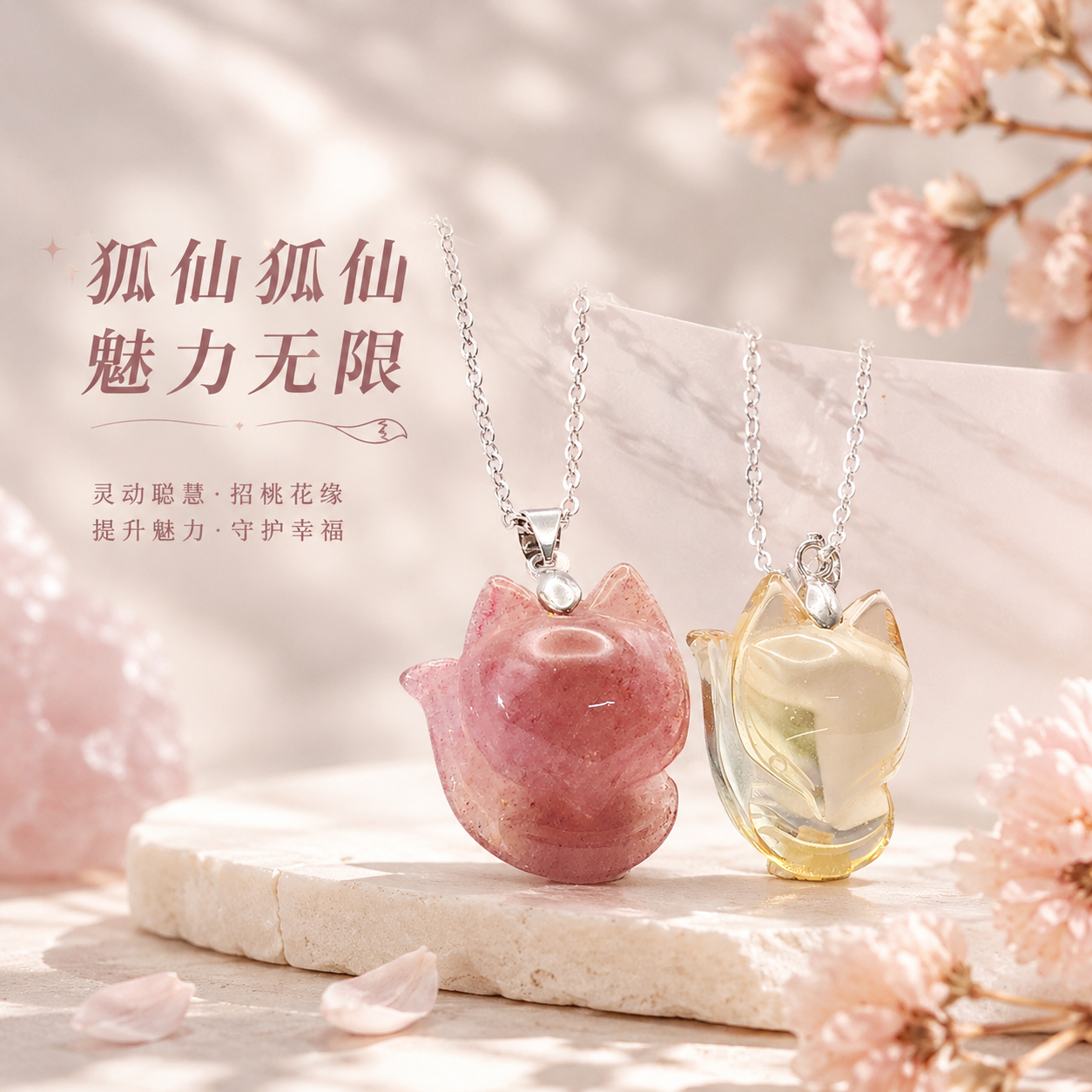 Crystal Fox Pendant