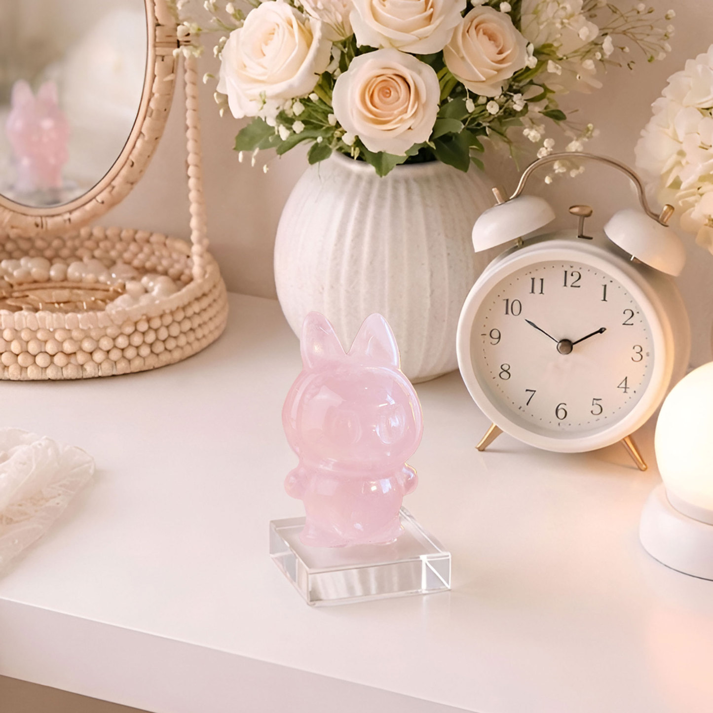 21 Apr - Rose Quartz Labubu Deco Small