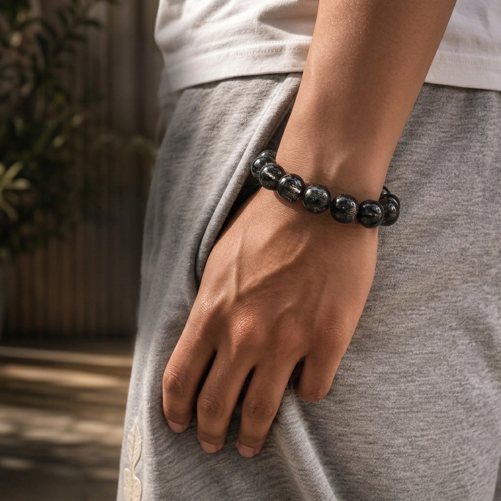 Black Rutilated Bracelet 