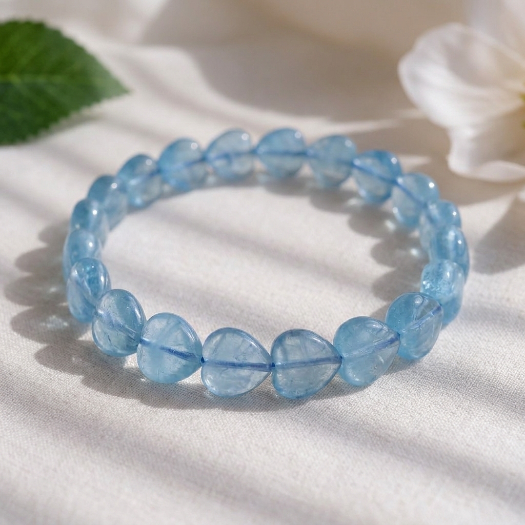 High Grade Blue Topaz Heart Shape Bracelet