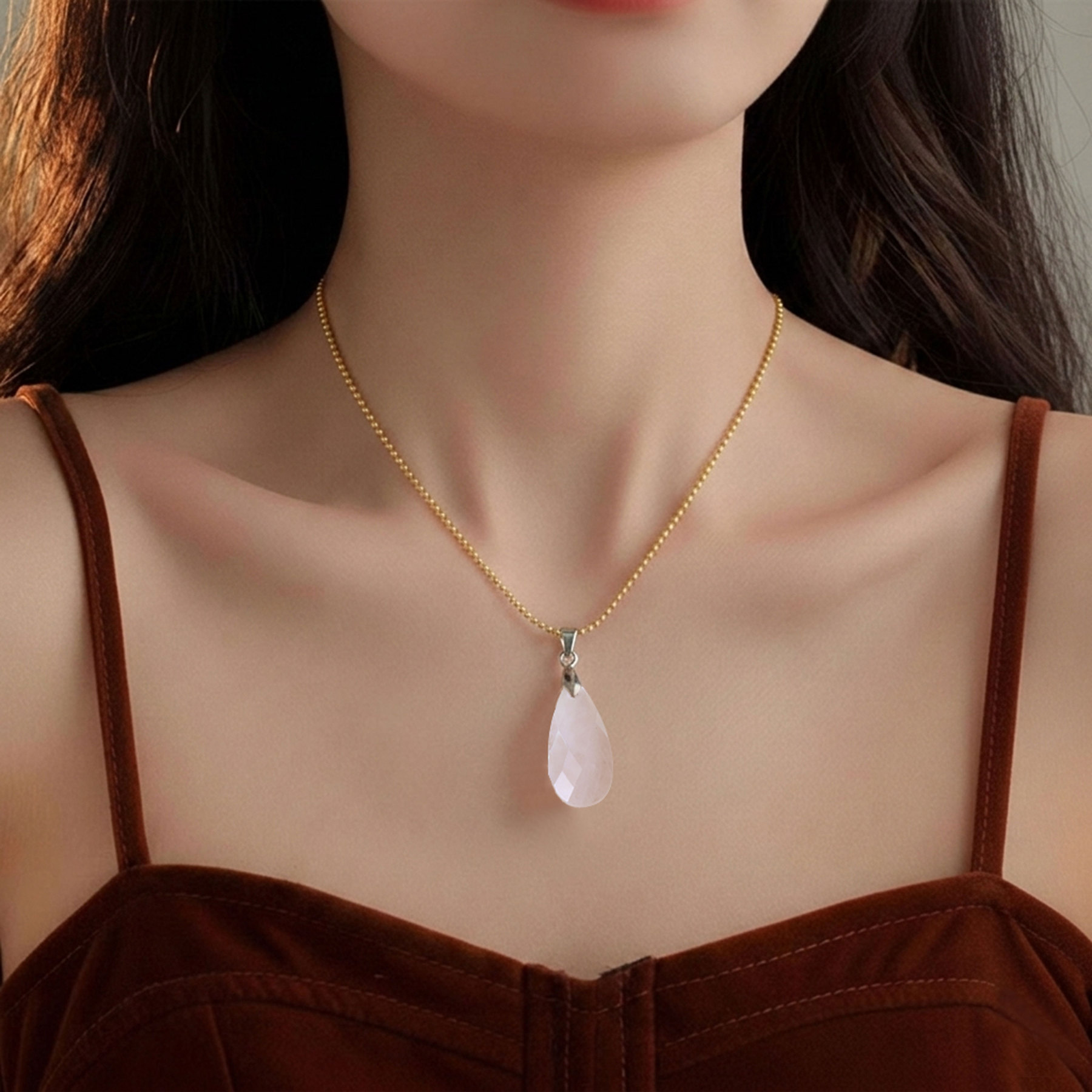 9 APR - Rose Quartz Pendant 【Buy 1 Free 1】