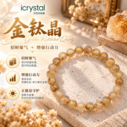 Gold Rutilated Bracelet