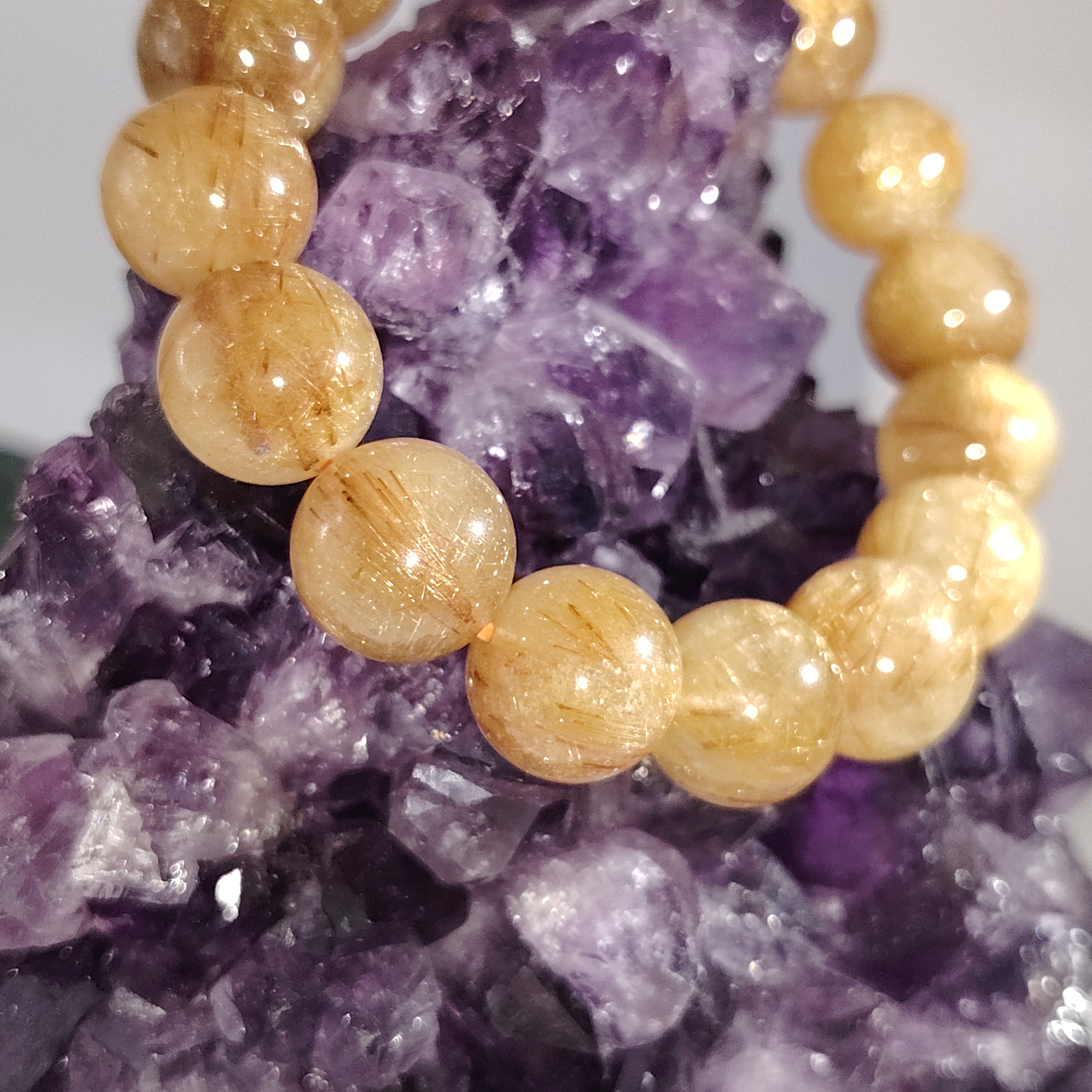 High Grade Golden Rutilated Bracelet