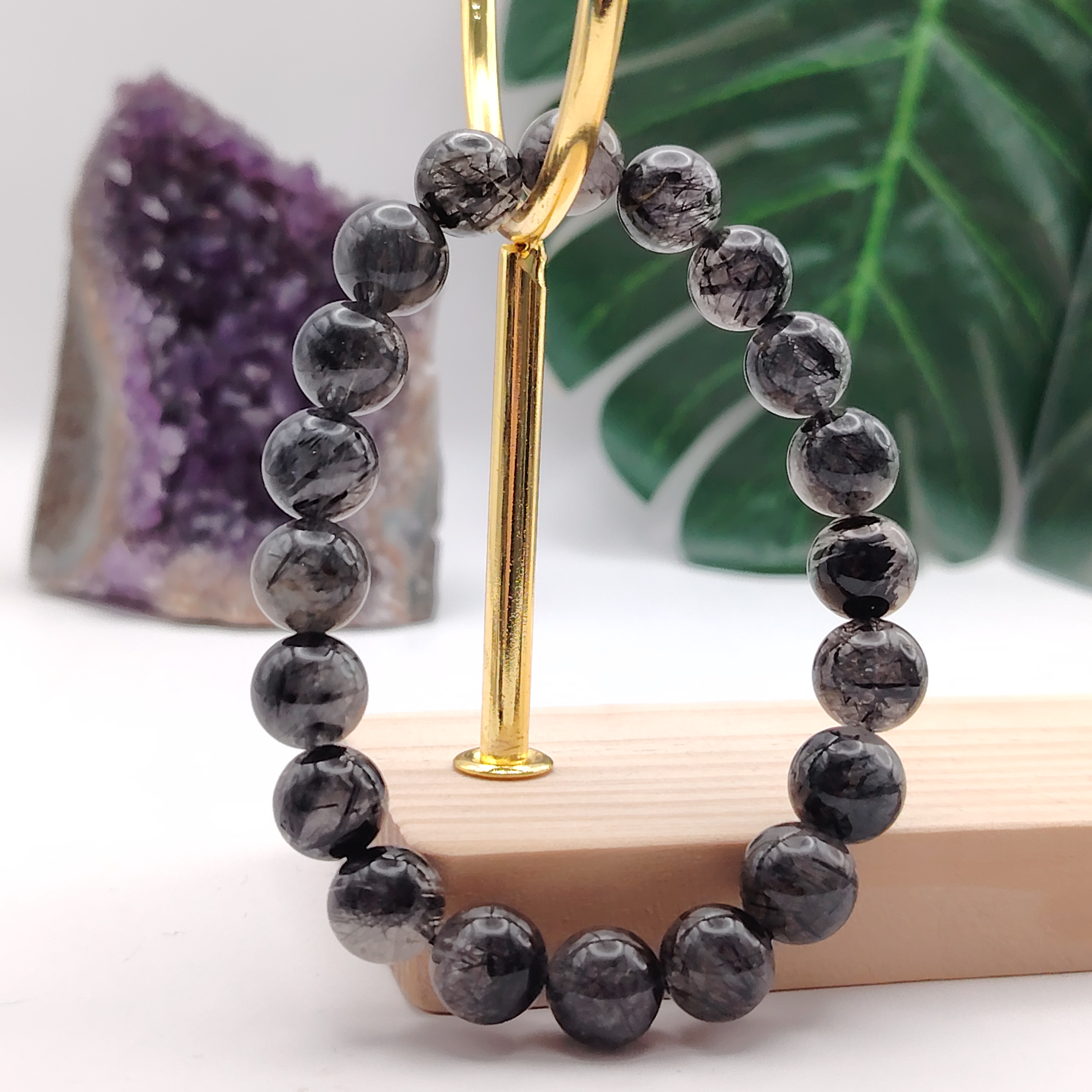Black Rutilated Bracelet