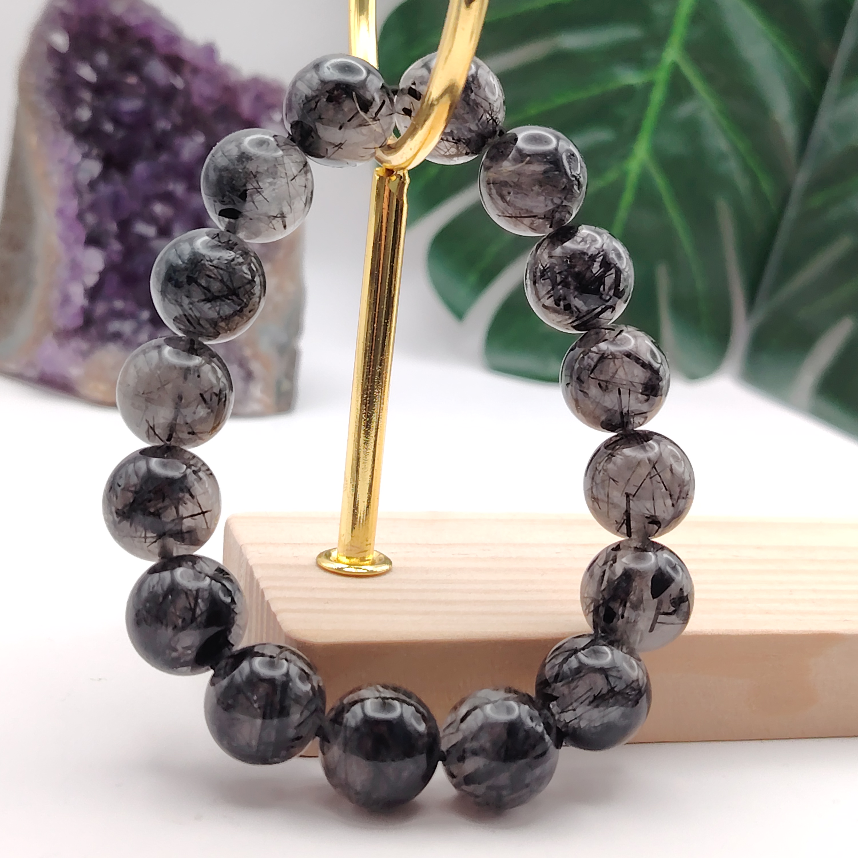 Black Rutilated Bracelet