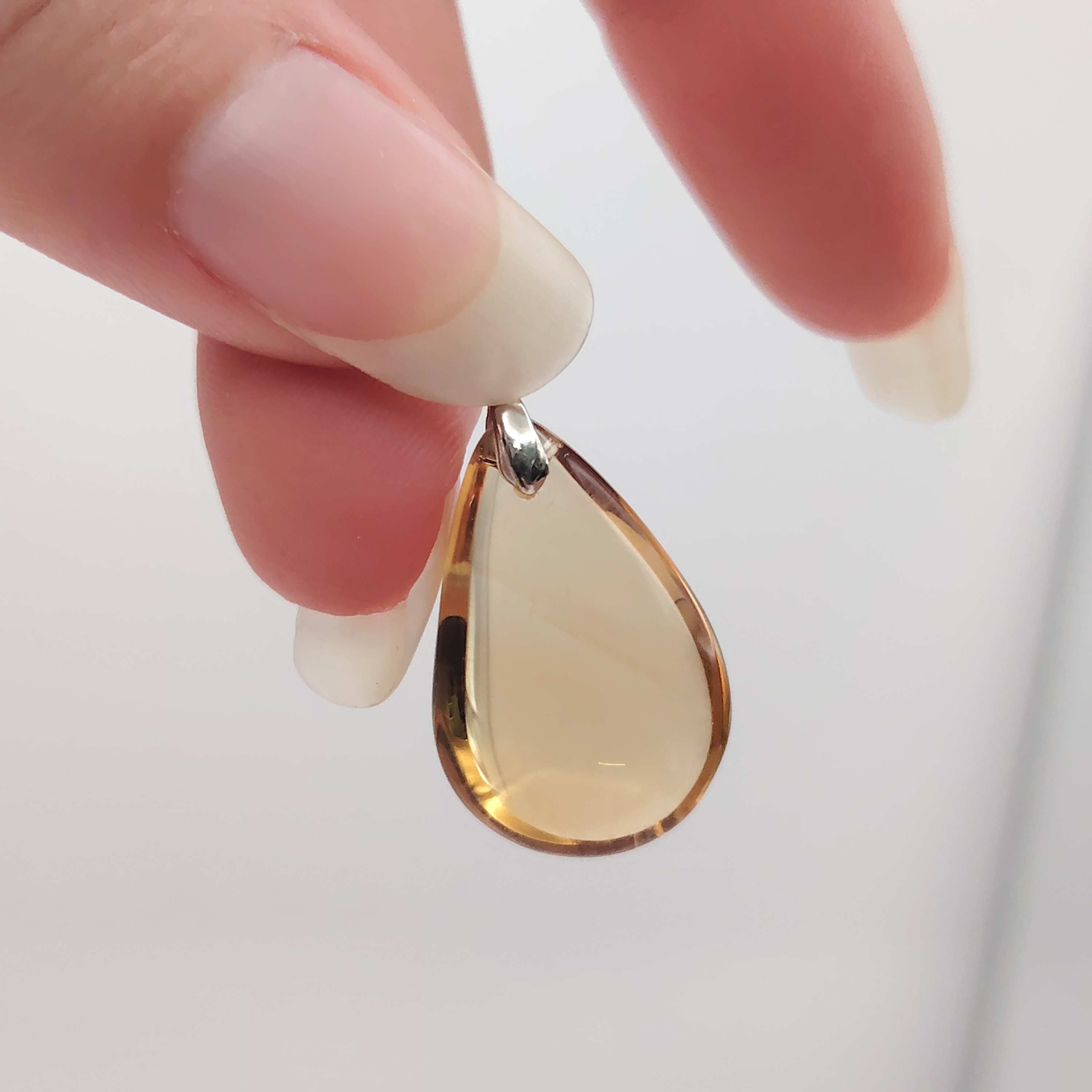 High Grade Citrine Water Drop Pendant
