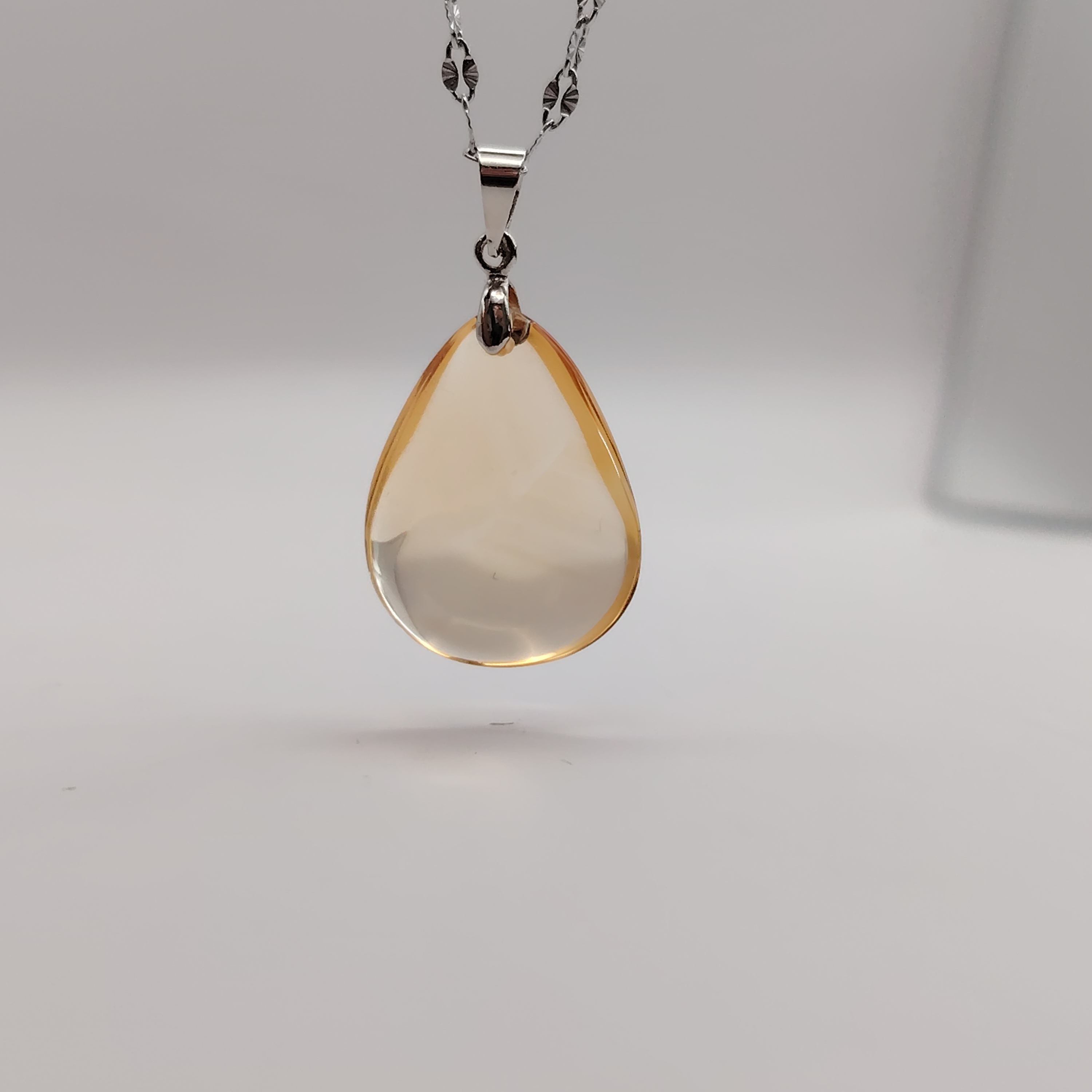 High Grade Citrine Water Drop Pendant