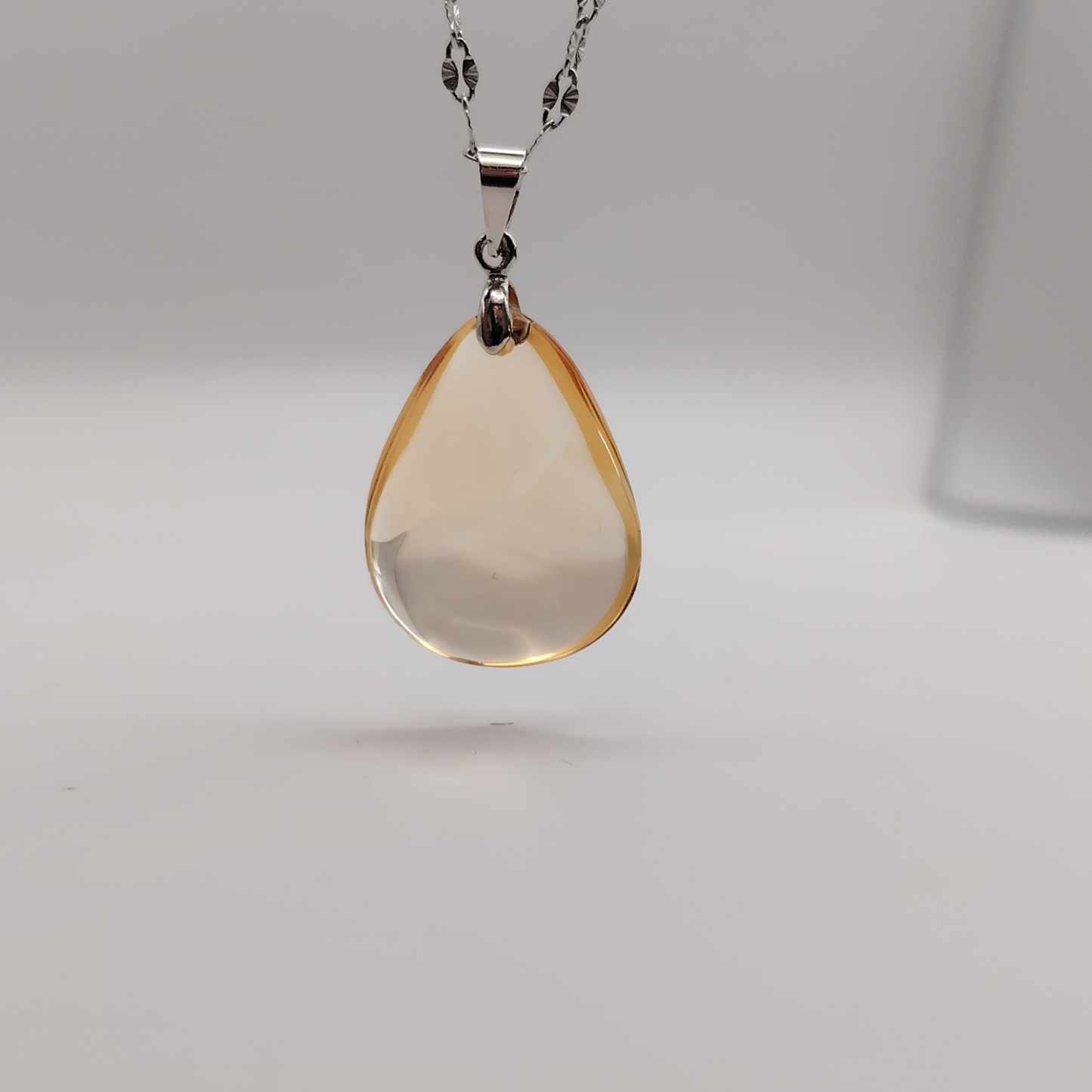 High Grade Citrine Water Drop Pendant