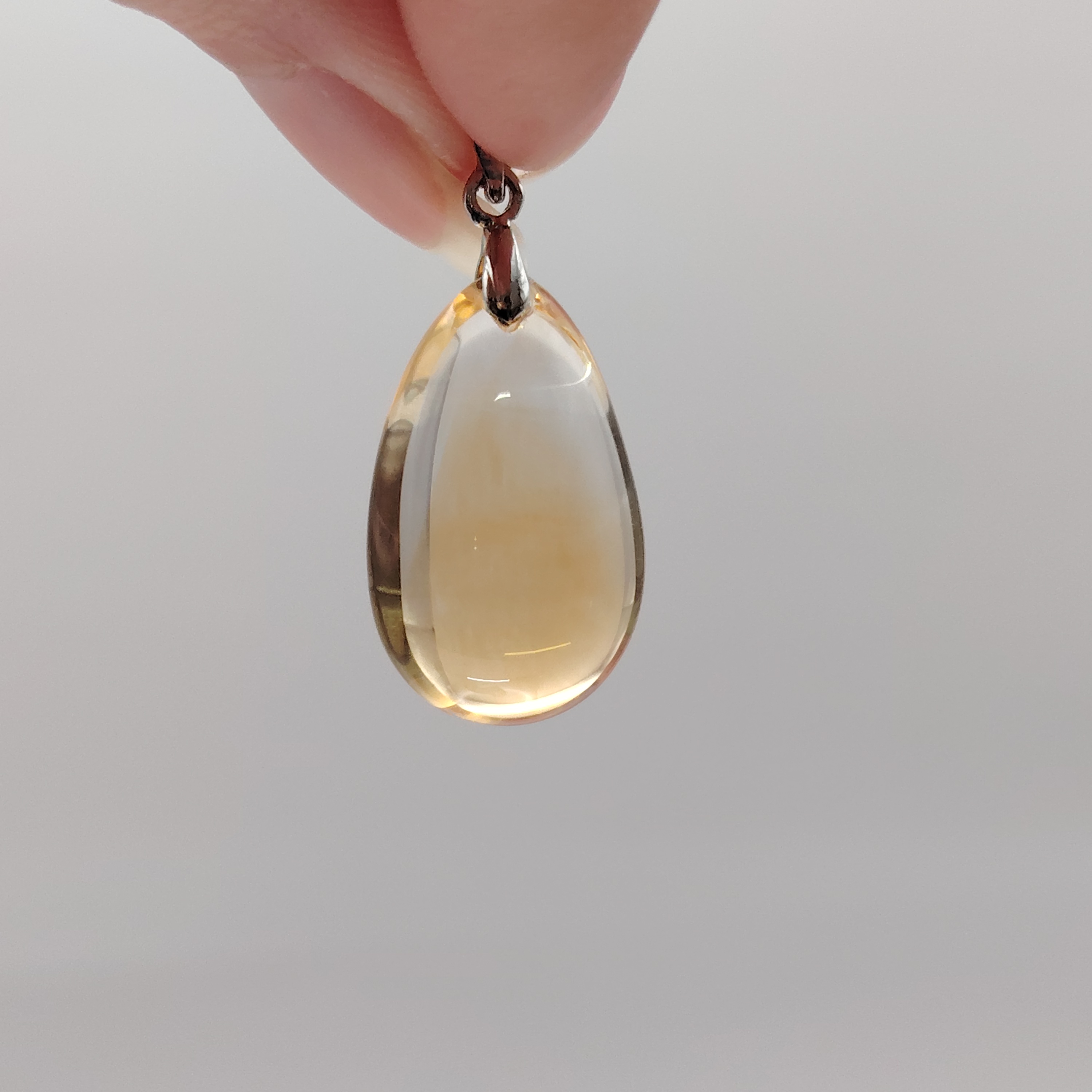 High Grade Citrine Water Drop Pendant