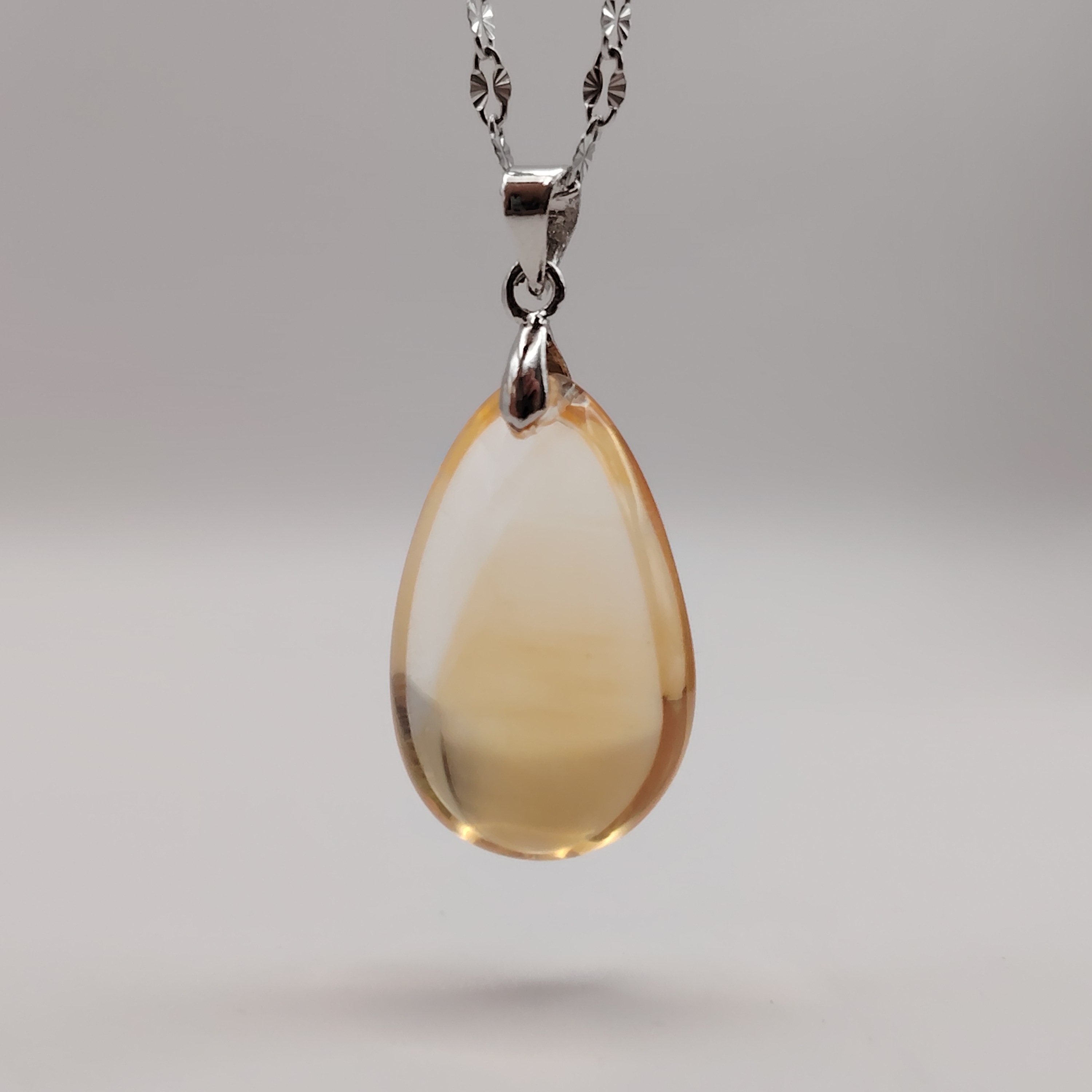 High Grade Citrine Water Drop Pendant