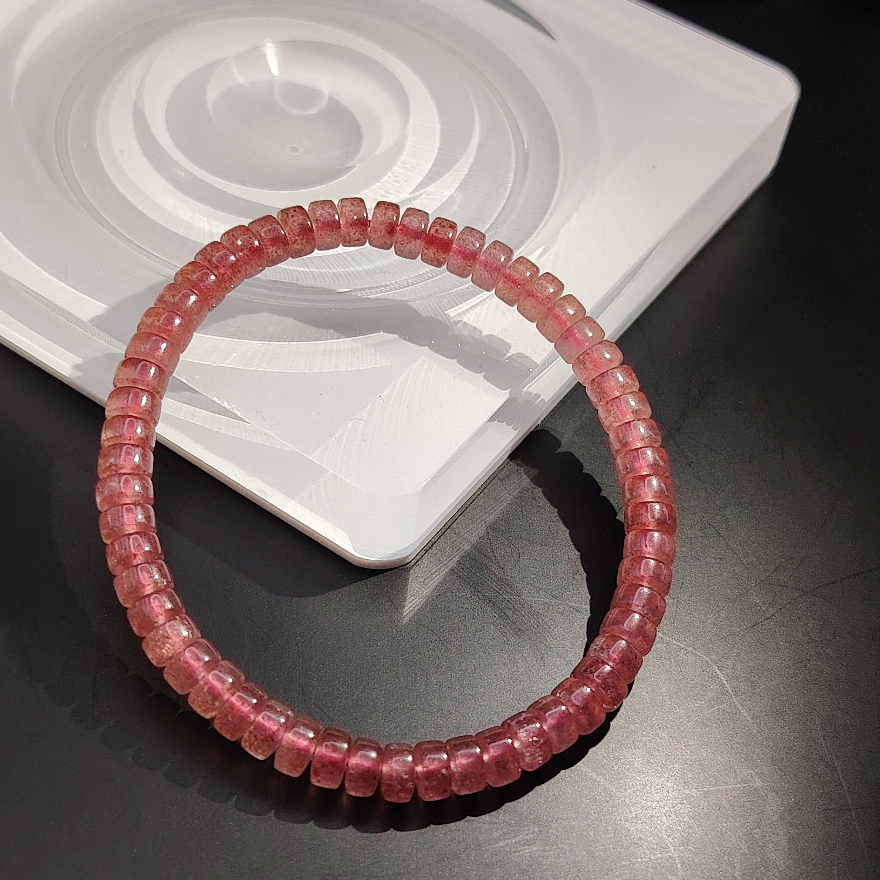Crystal Drum / Stacked Bracelet