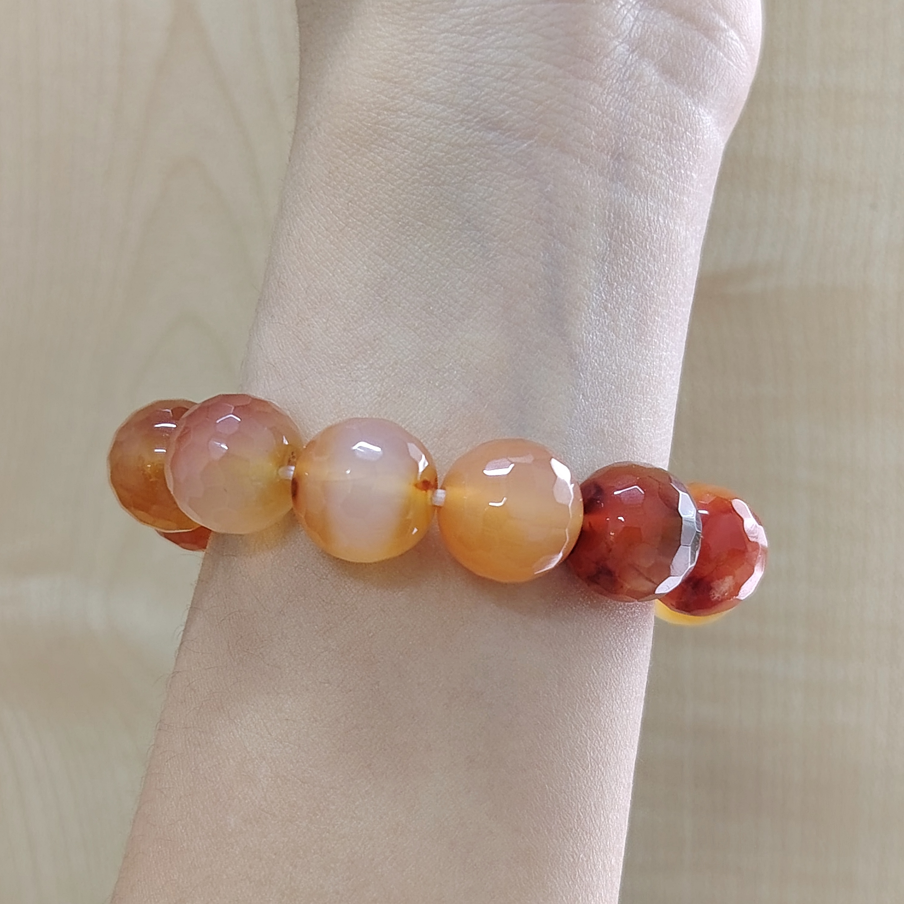 Orange Agate Cutting Bracelet