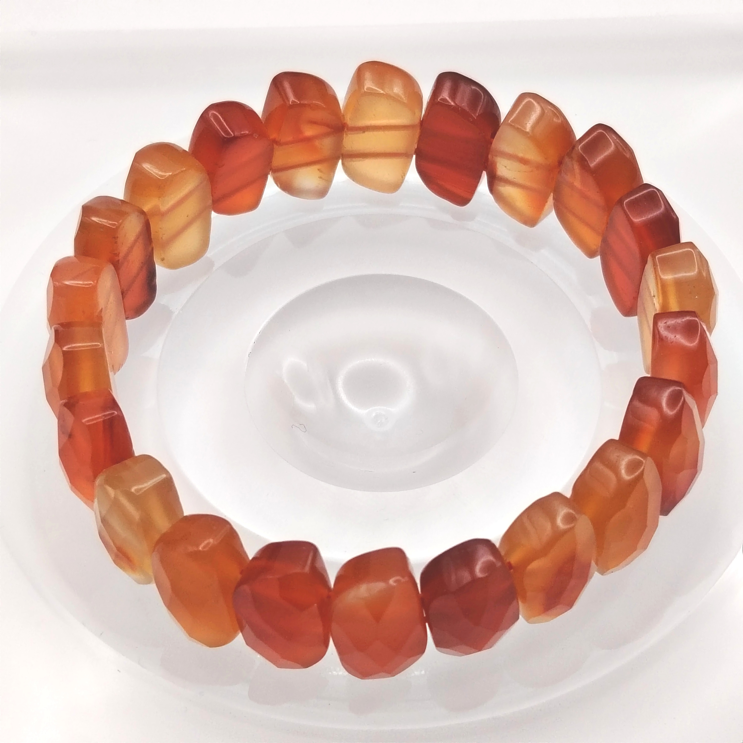 Orange Agate Flat Bracelet