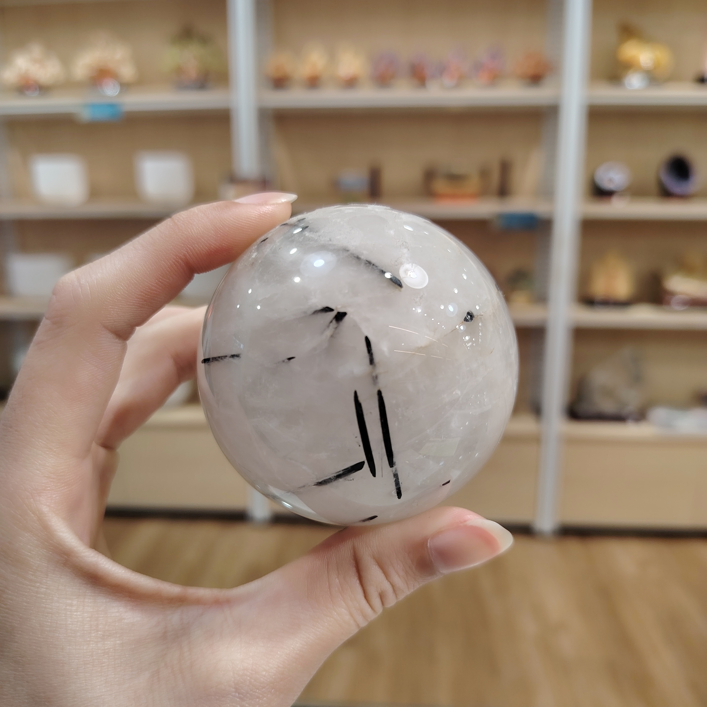 Black Rutilated Ball - 0.37 Kgs