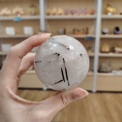 Black Rutilated Ball - 0.37 Kgs