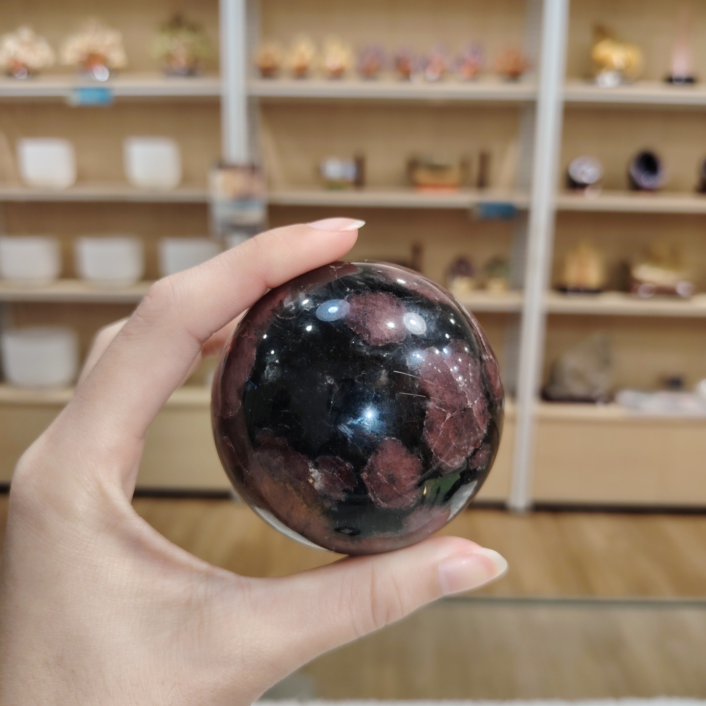 Atrophylite Garnet Sphere Ball - 0.52Kgs