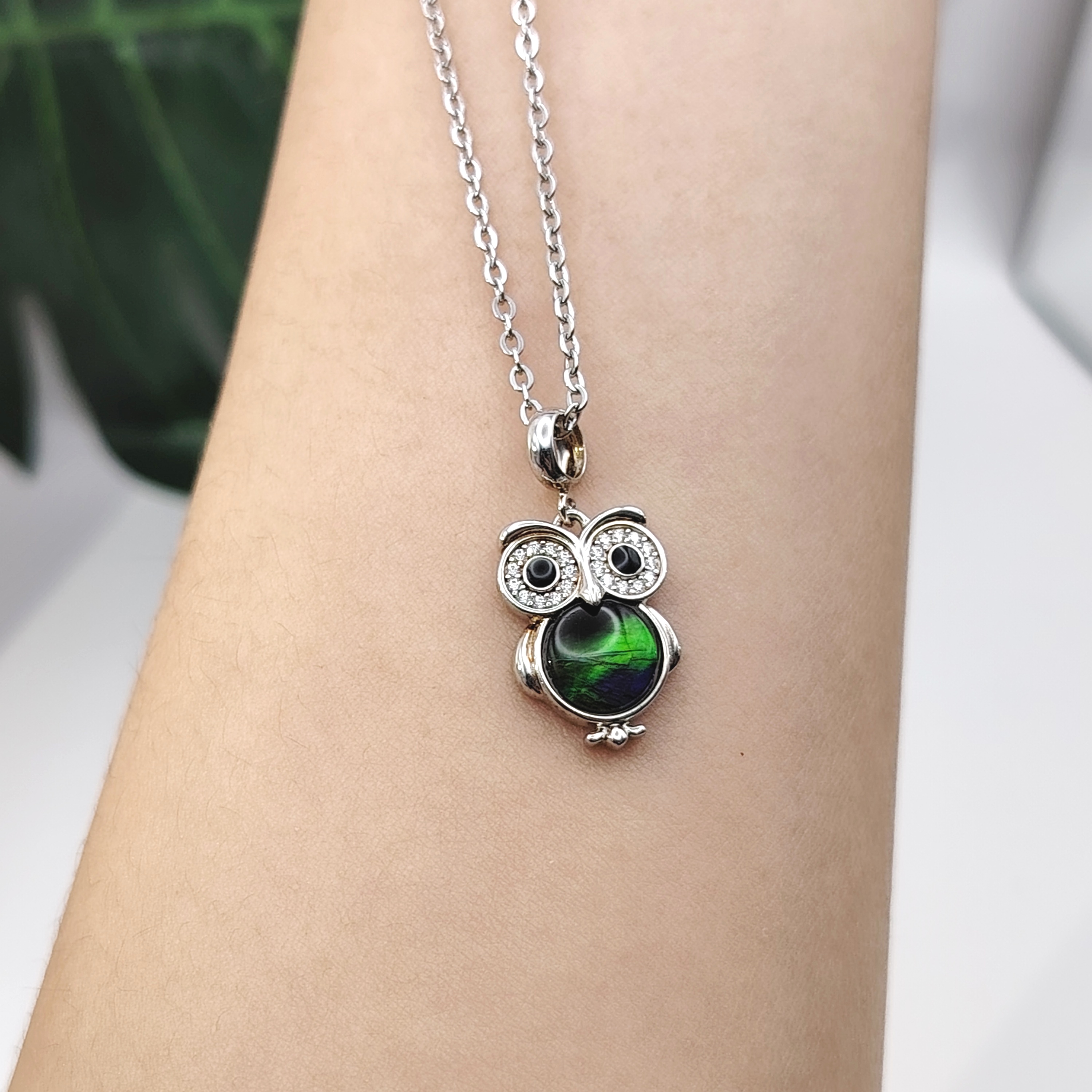 Canada Ammolite Owl Pendant
