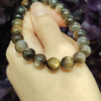 High Grade Black Sunstone Bracelet