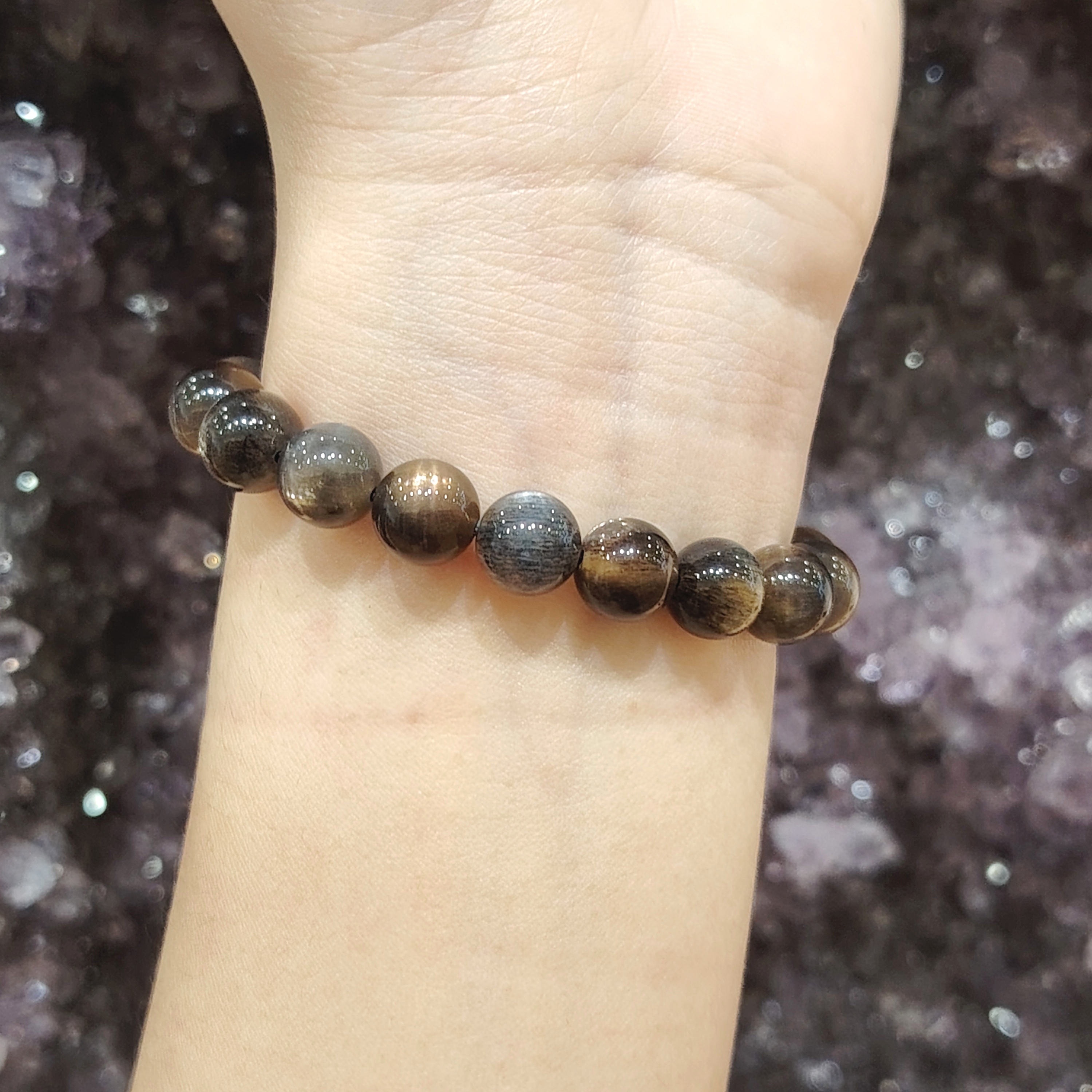 High Grade Black Sunstone Bracelet
