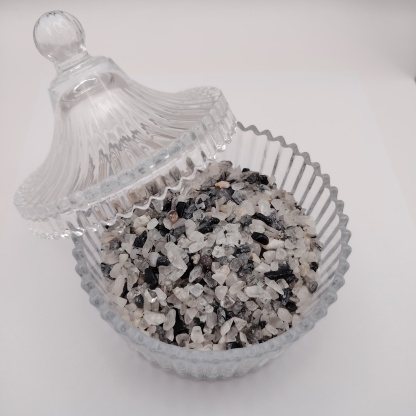 Crystal Canister + Black Rutilated Chip