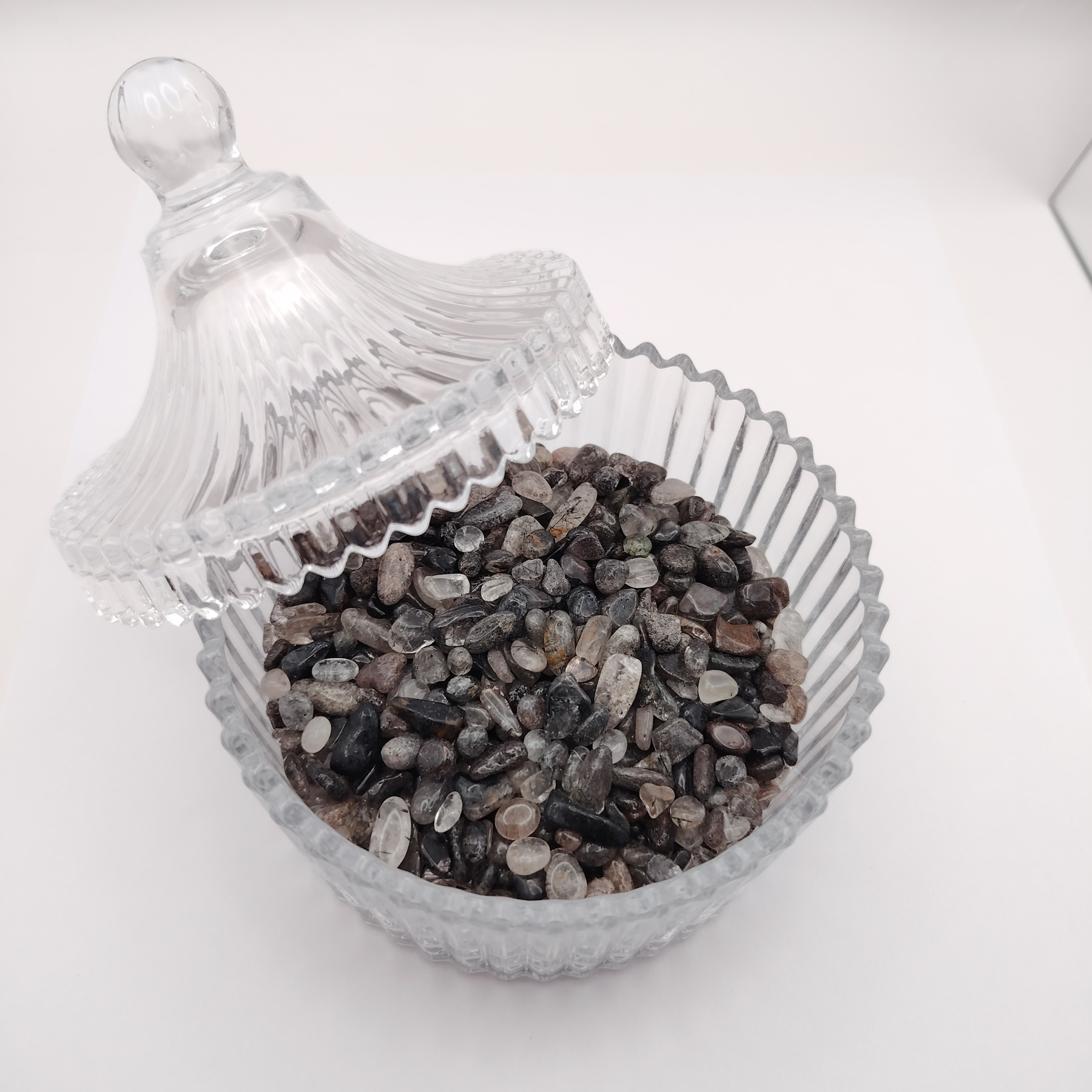 Crystal Canister + Black Rutilated Chip