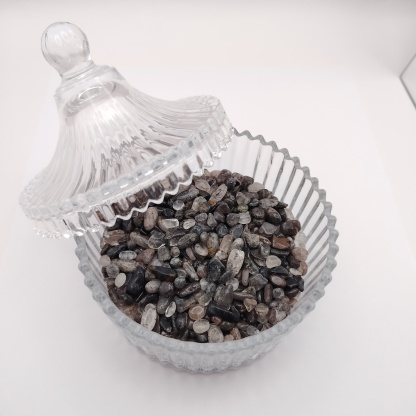Crystal Canister + Black Rutilated Chip
