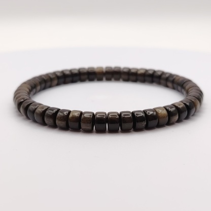 High Grade Obsidian Drum Bracelet