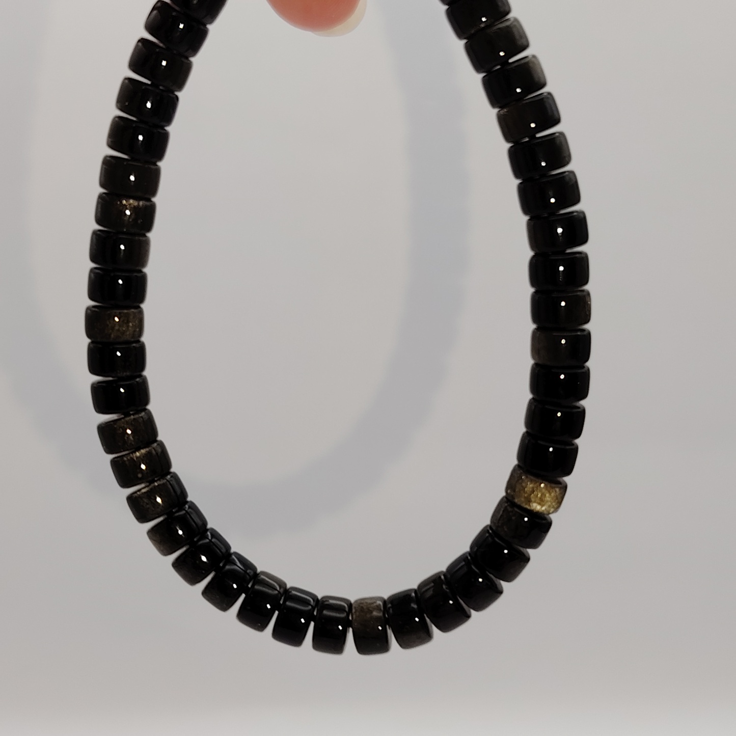 High Grade Obsidian Drum Bracelet