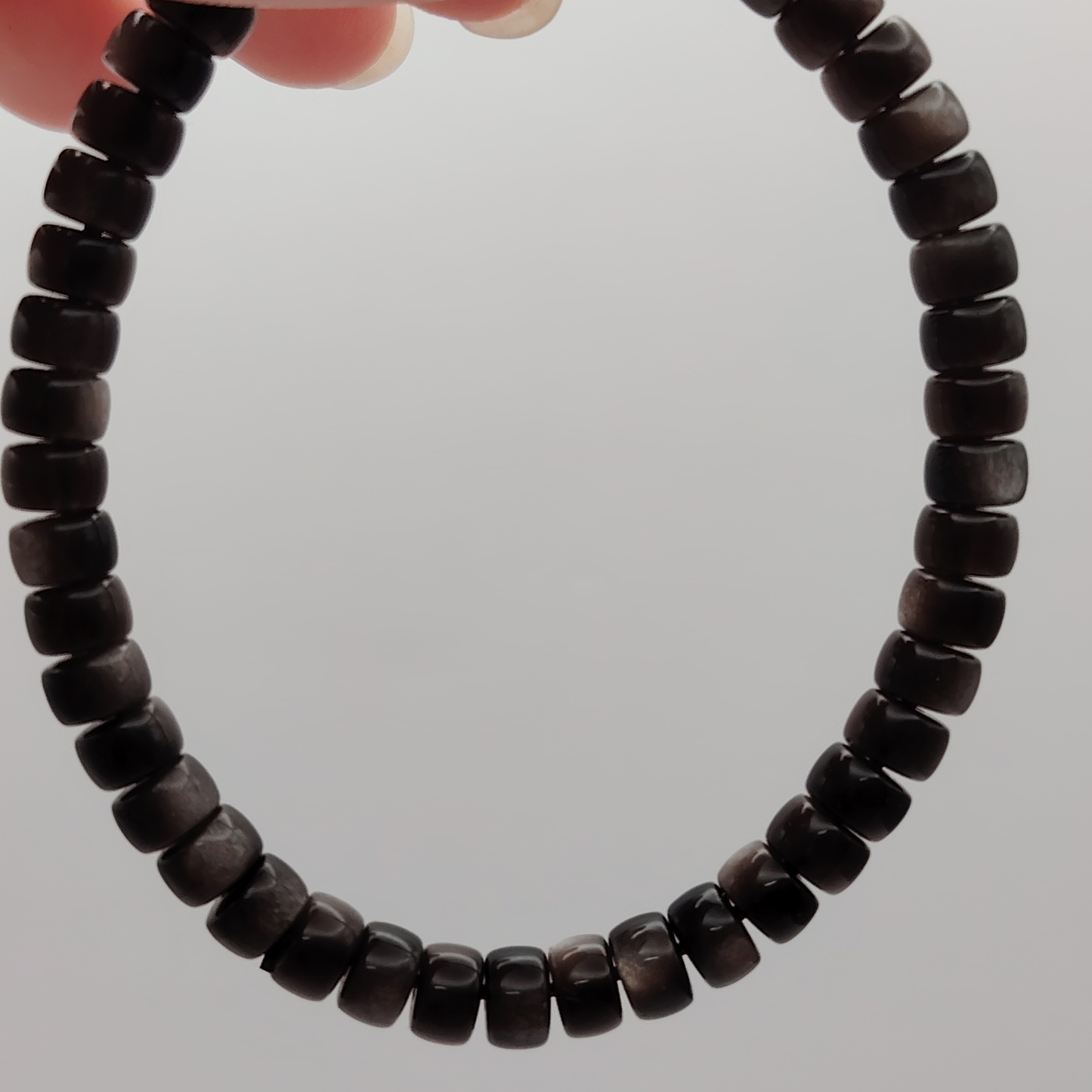 High Grade Obsidian Drum Bracelet