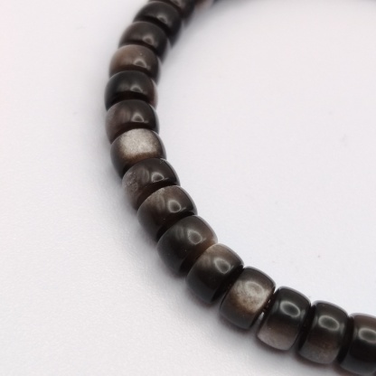 High Grade Obsidian Drum Bracelet
