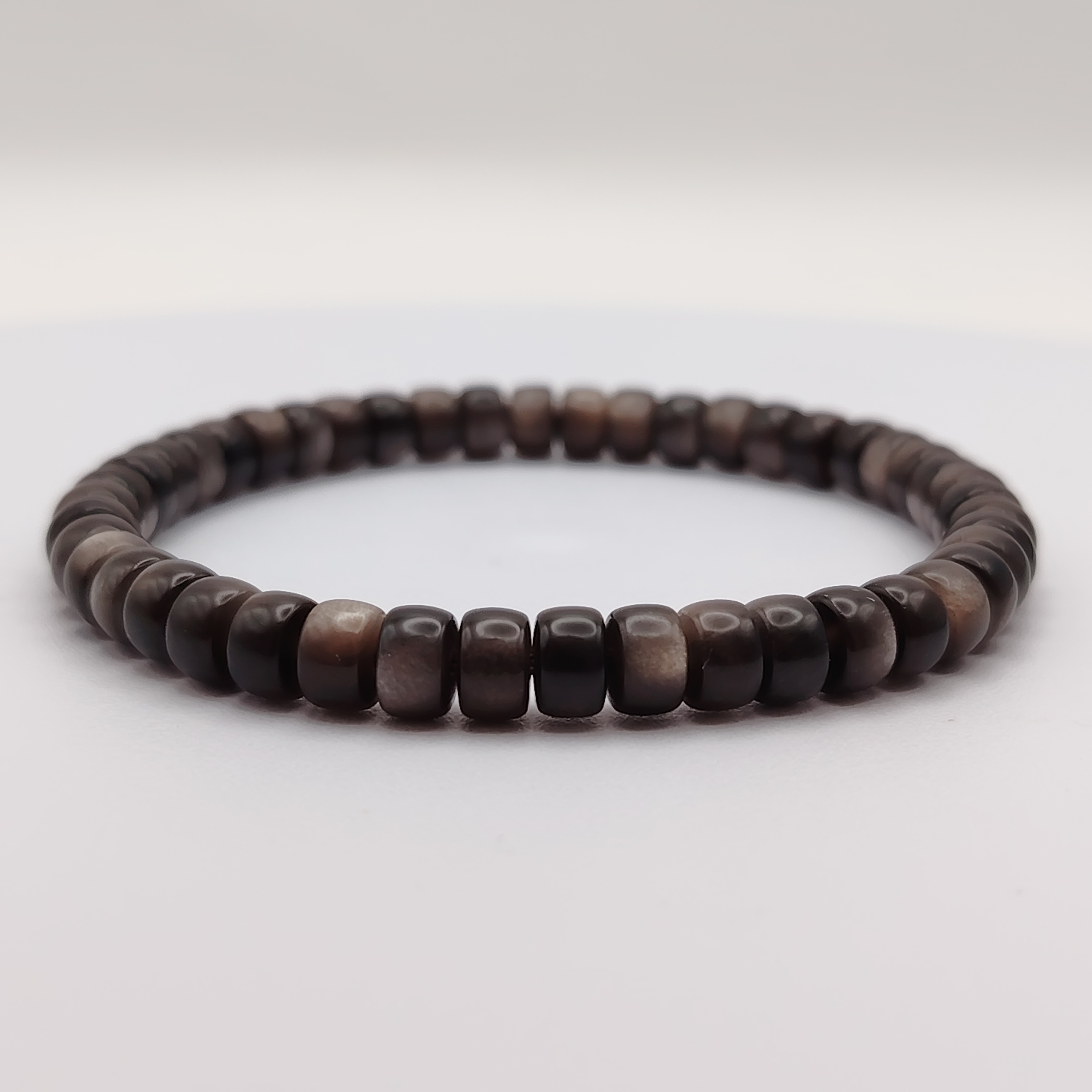 High Grade Obsidian Drum Bracelet
