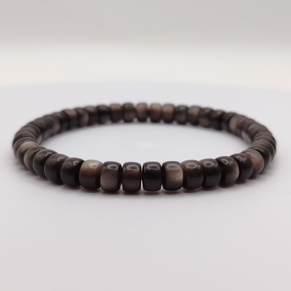 High Grade Obsidian Drum Bracelet