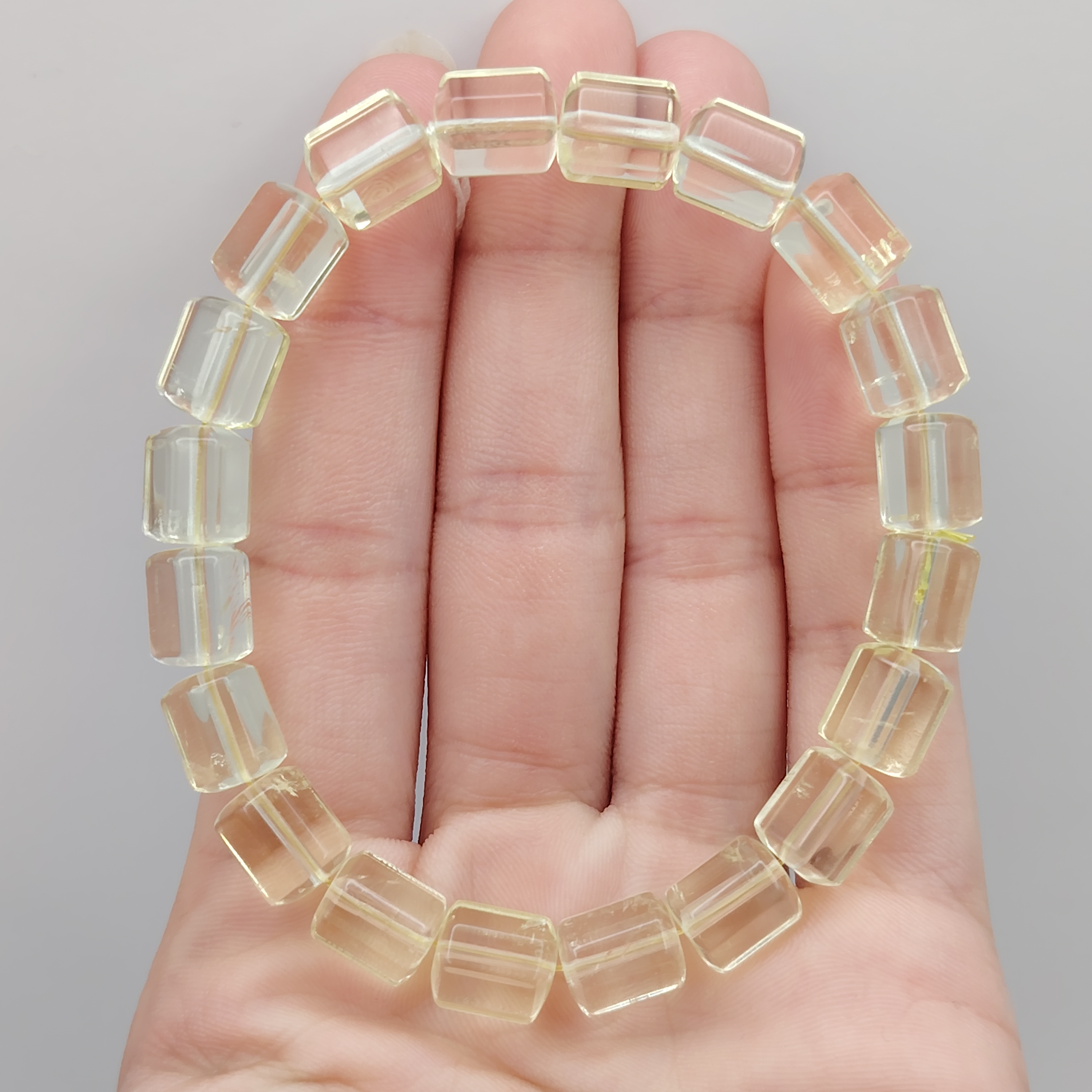 Lemon Citrine Barrel Shape Cutting Bracelet