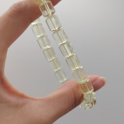 Lemon Citrine Barrel Shape Cutting Bracelet
