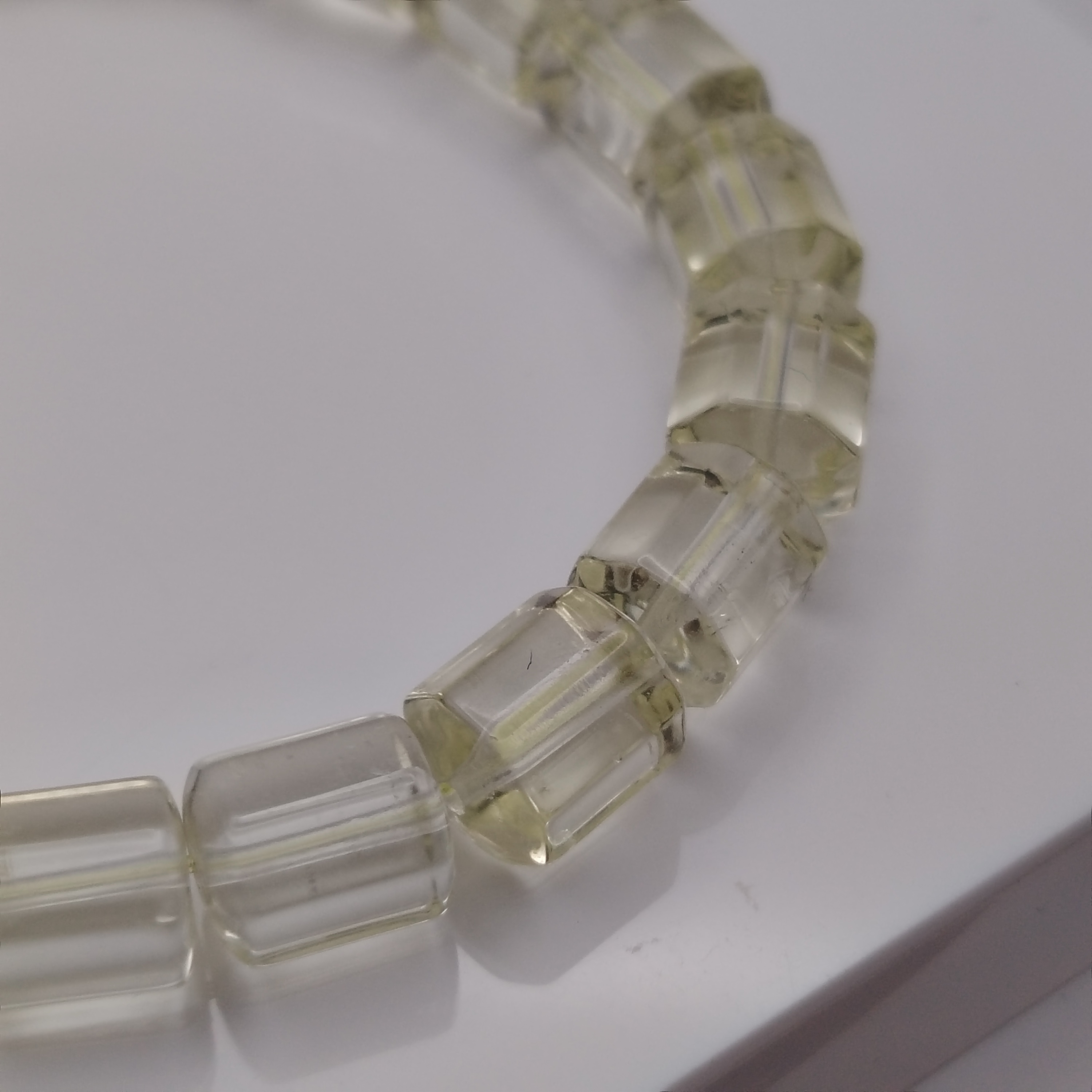 Lemon Citrine Barrel Shape Cutting Bracelet